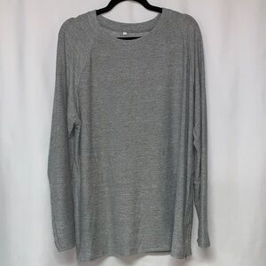 Elegant Gray Women's Long Sleeve Top